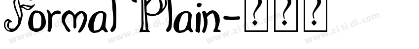 Formal Plain字体转换